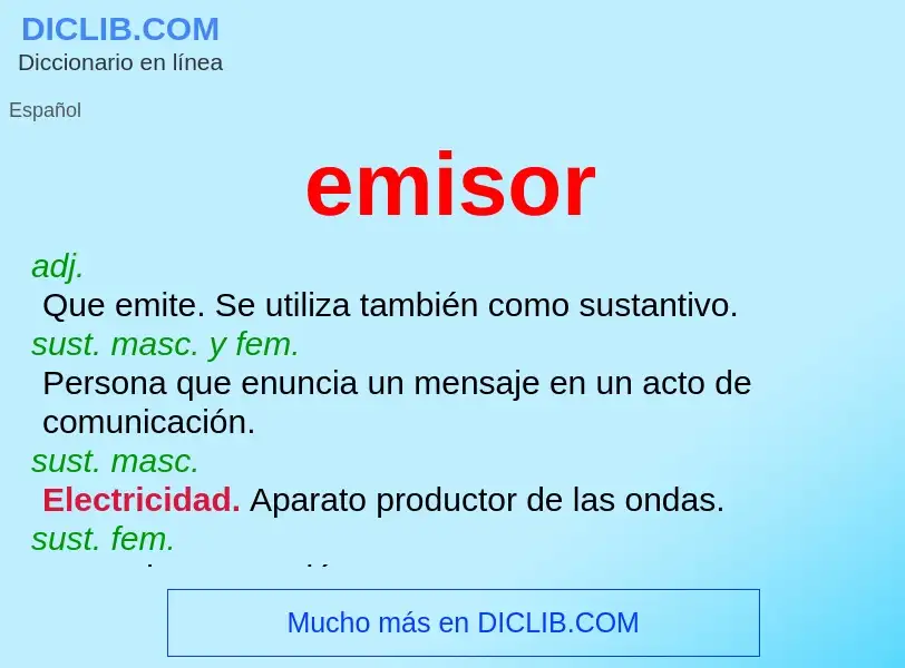 What is emisor - definition