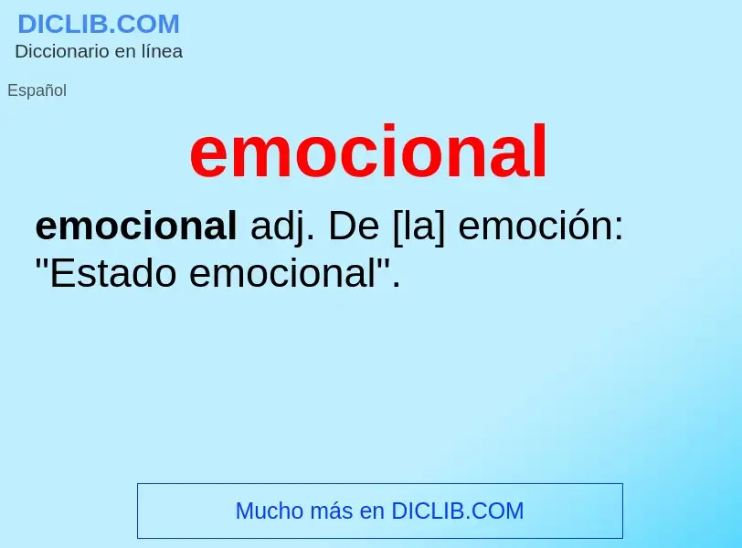 Wat is emocional - definition