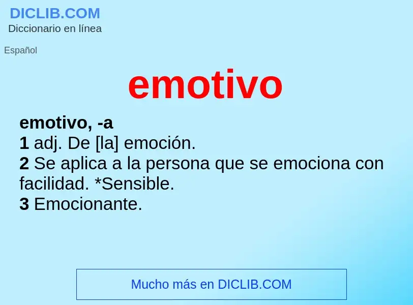 Wat is emotivo - definition