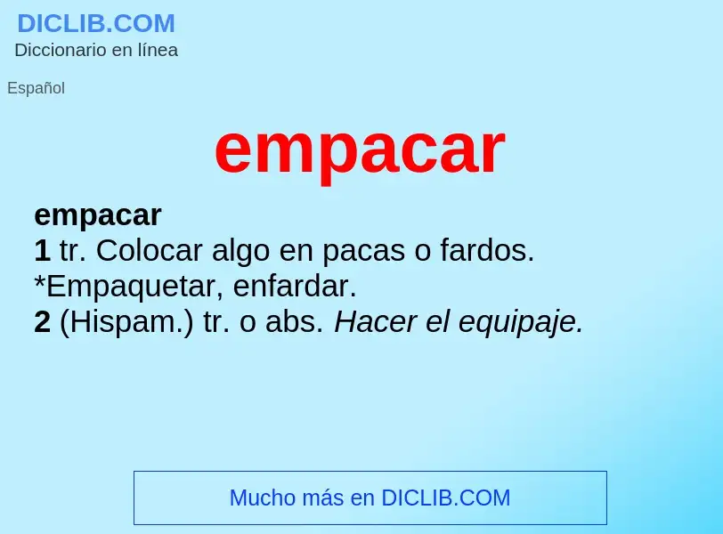 Wat is empacar - definition