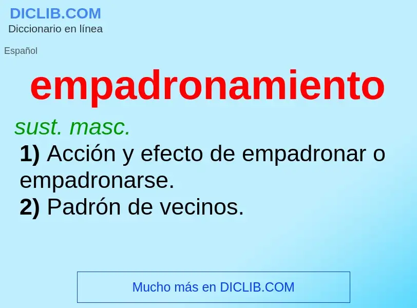 ¿Qué es empadronamiento? - significado y definición