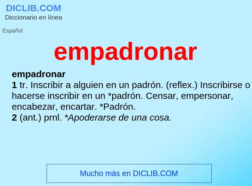 What is empadronar - meaning and definition