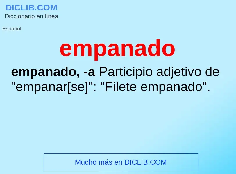 What is empanado - definition