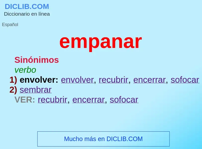 What is empanar - definition