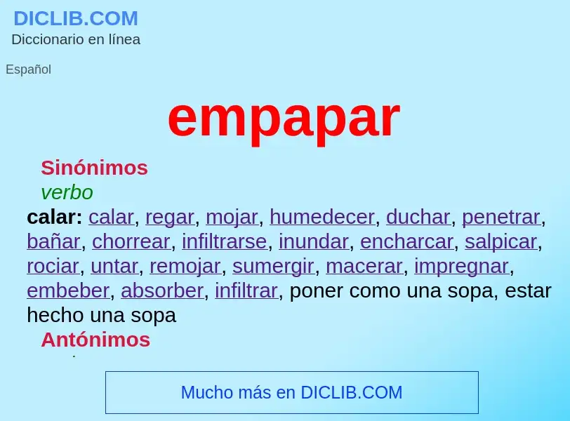 What is empapar - definition