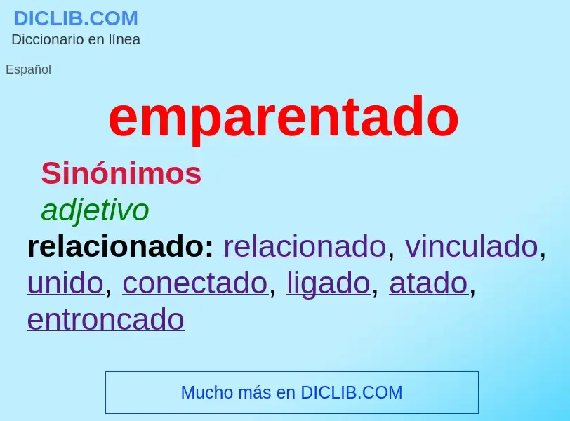 What is emparentado - definition