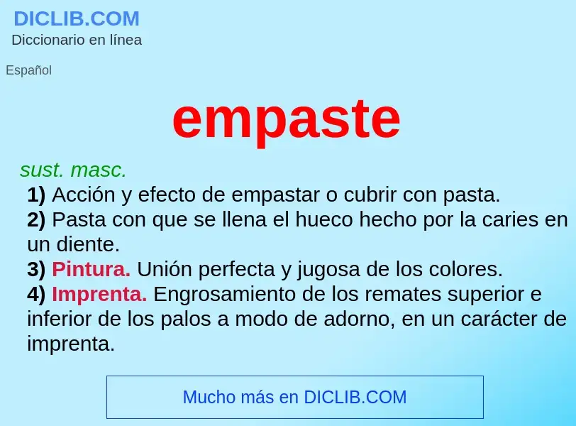 What is empaste - definition