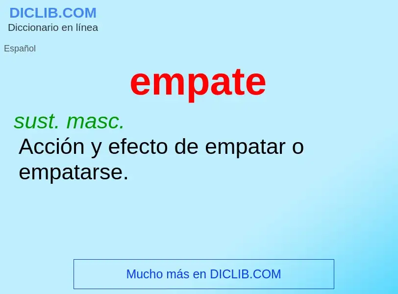 Was ist empate - Definition