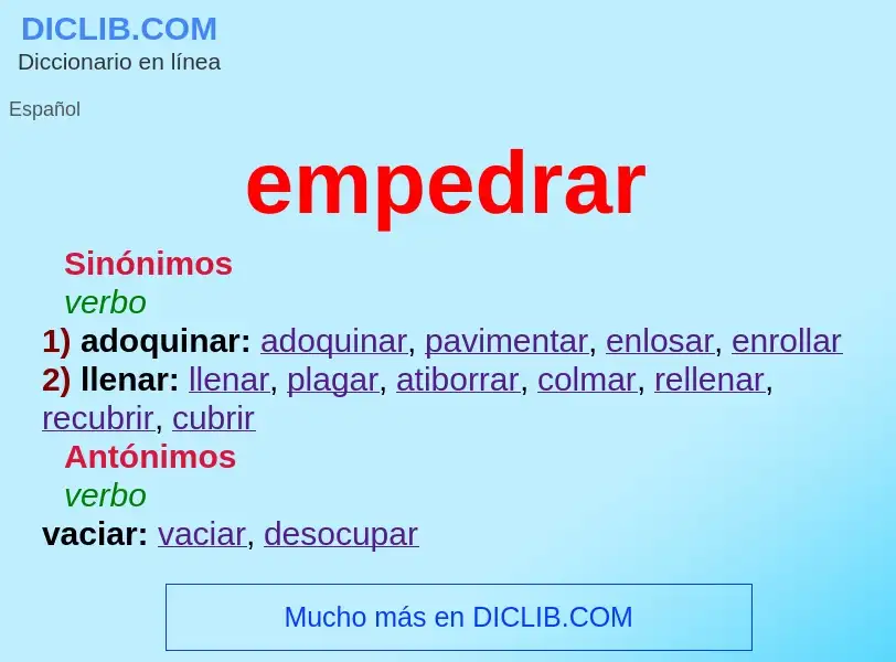 Wat is empedrar - definition