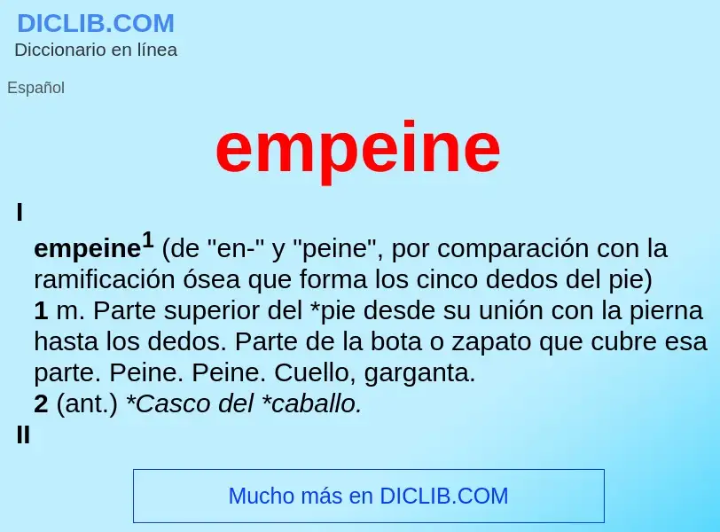 Che cos'è empeine - definizione