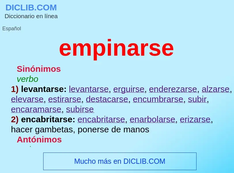 O que é empinarse - definição, significado, conceito