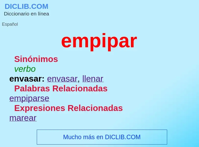 ¿Qué es empipar? - significado y definición