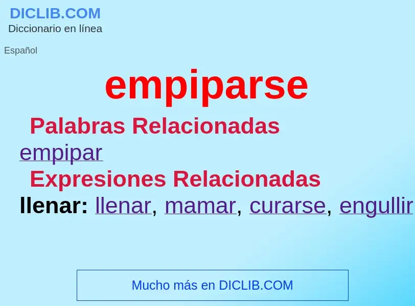 ¿Qué es empiparse? - significado y definición