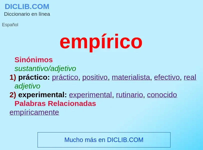 What is empírico - definition