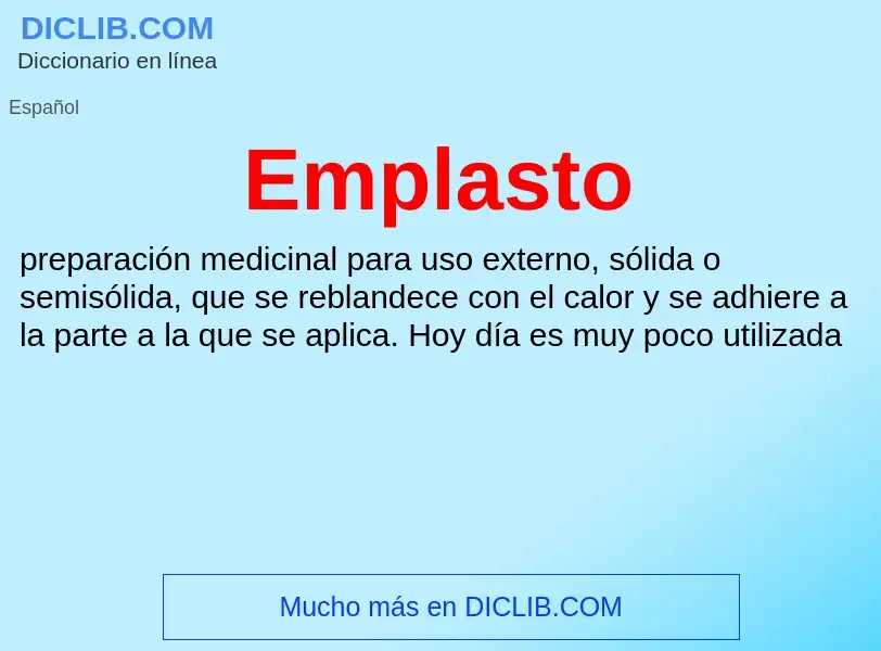 What is Emplasto - definition