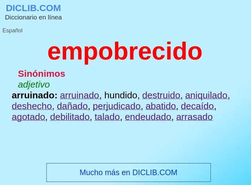 What is empobrecido - definition