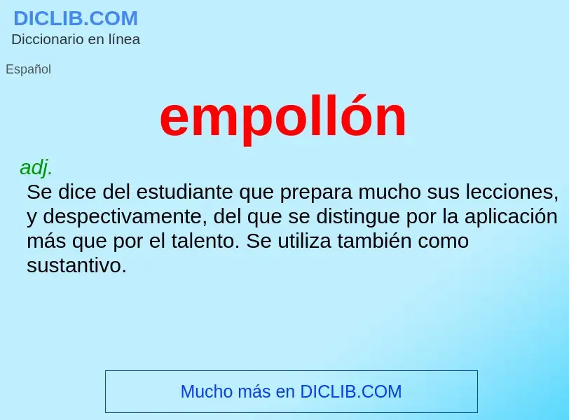 What is empollón - definition