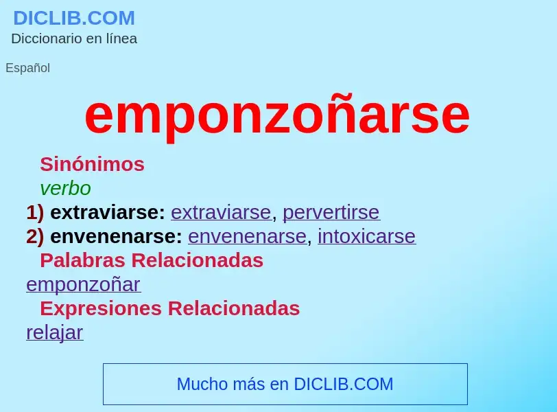 Was ist emponzoñarse - Definition