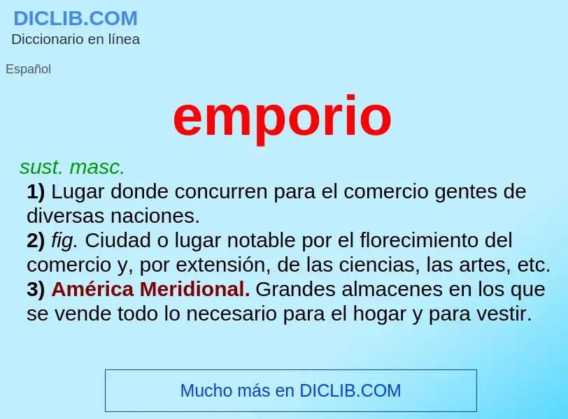 What is emporio - definition