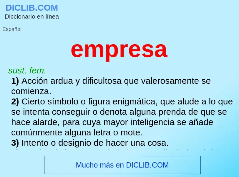 What is empresa - meaning and definition