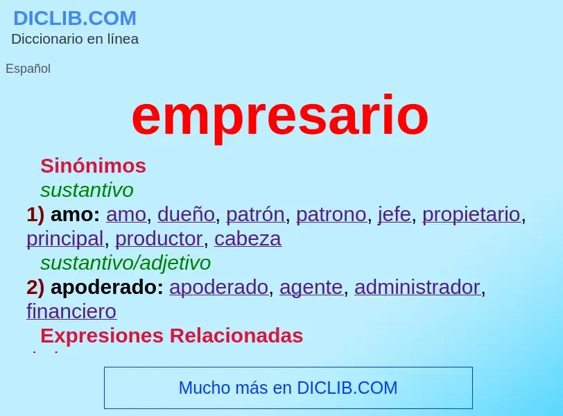 What is empresario - definition