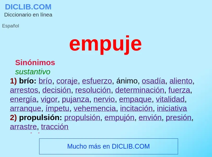 Wat is empuje - definition