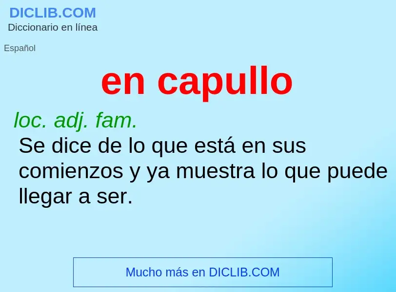 Wat is en capullo - definition