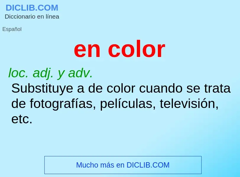 What is en color - meaning and definition