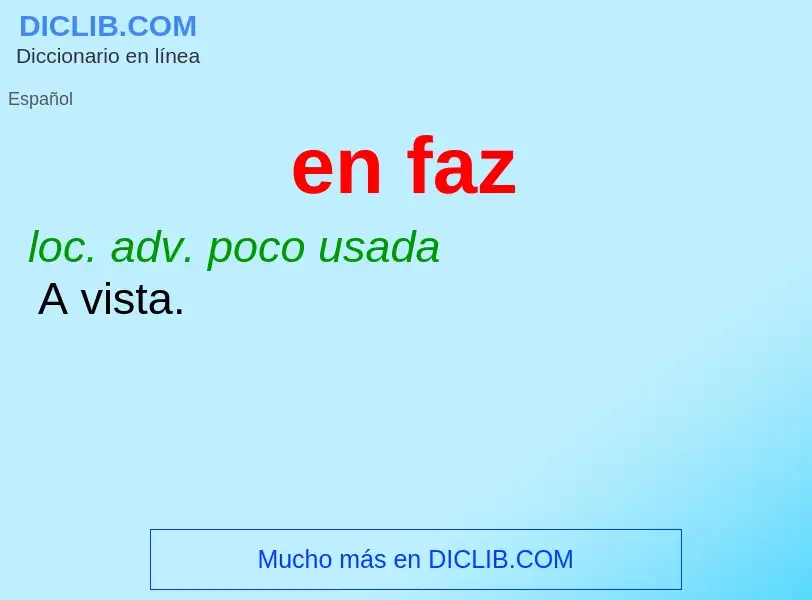 O que é en faz - definição, significado, conceito