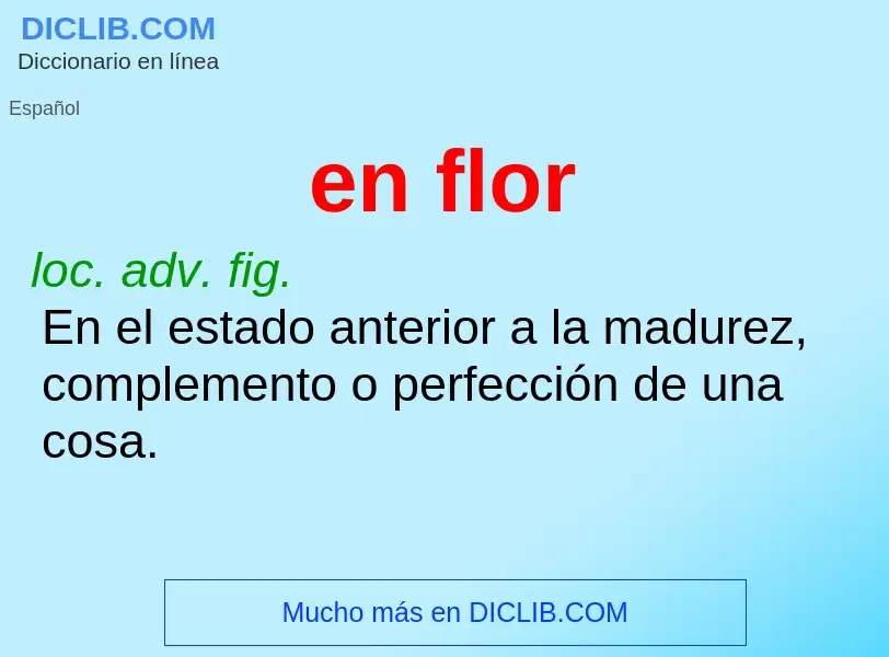 Wat is en flor - definition