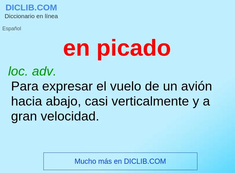 Wat is en picado - definition