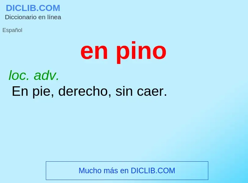 O que é en pino - definição, significado, conceito