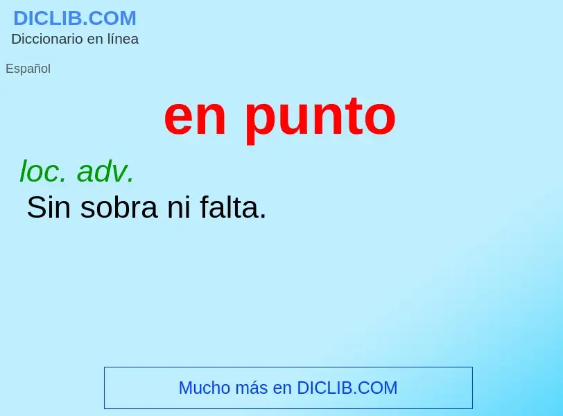 What is en punto - definition