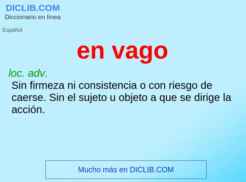 What is en vago - definition