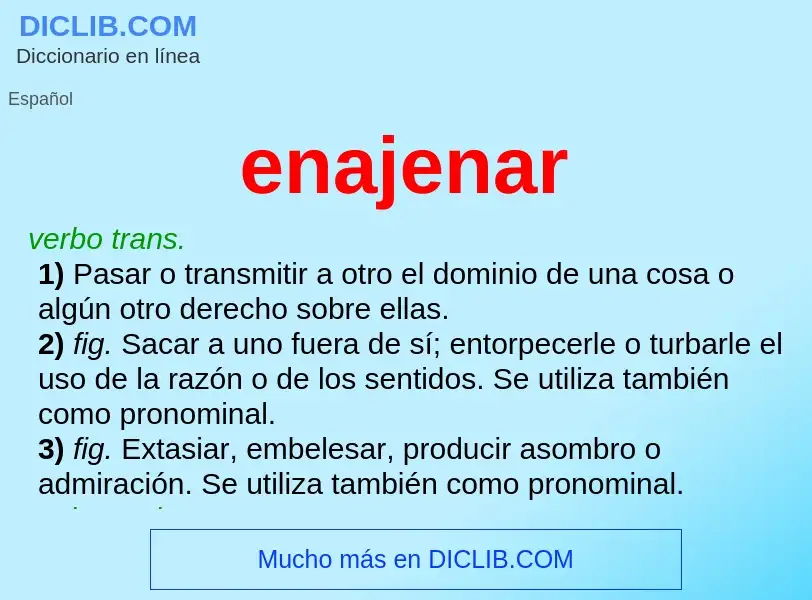 What is enajenar - definition