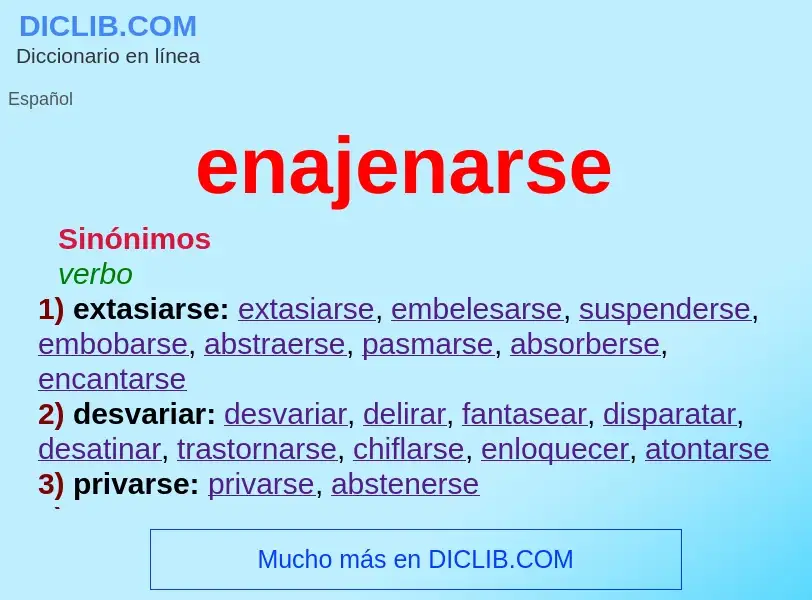 Wat is enajenarse - definition