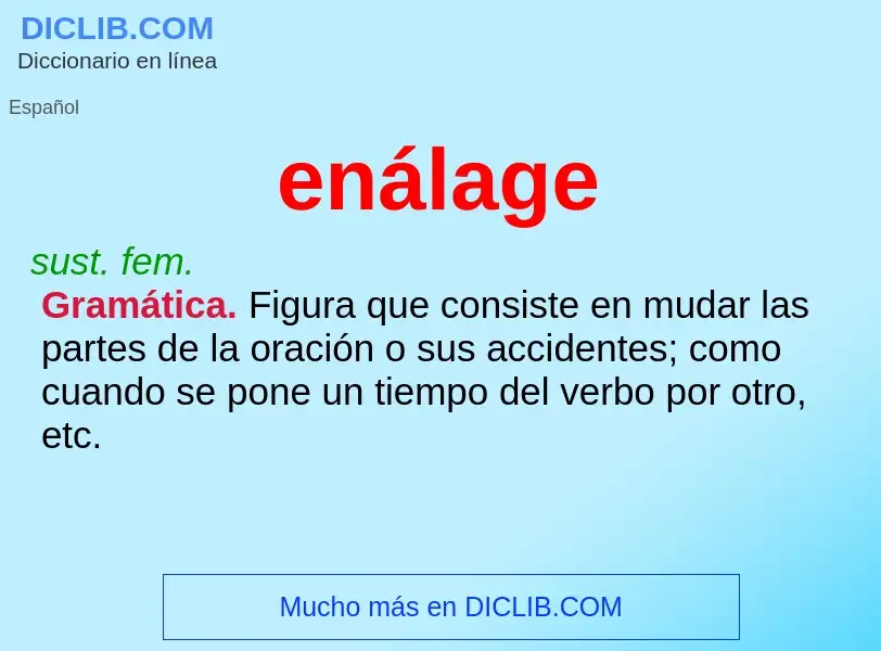 Что такое enálage - определение