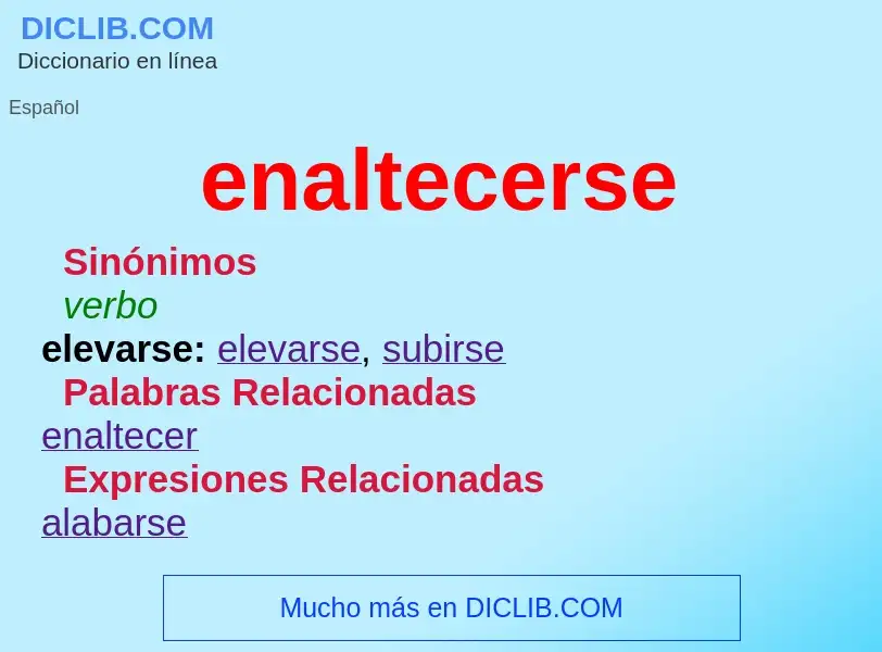 Wat is enaltecerse - definition