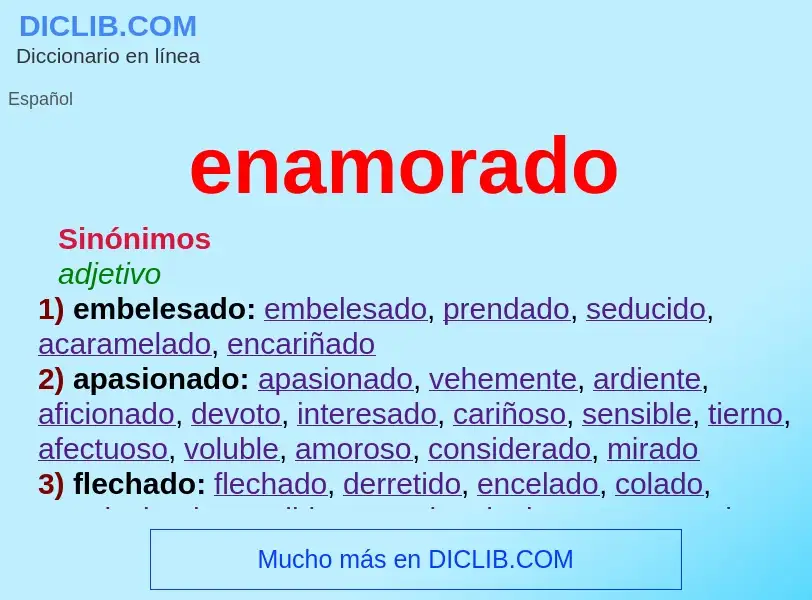 What is enamorado - meaning and definition