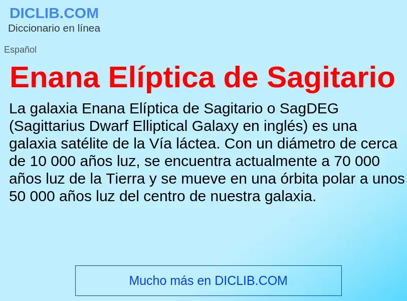 Что такое Enana Elíptica de Sagitario - определение