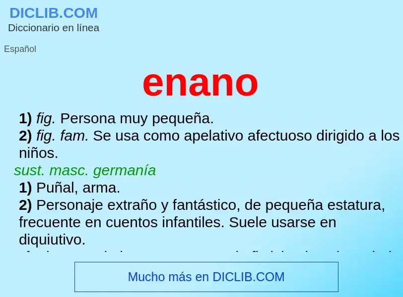 ¿Qué es enano? - significado y definición