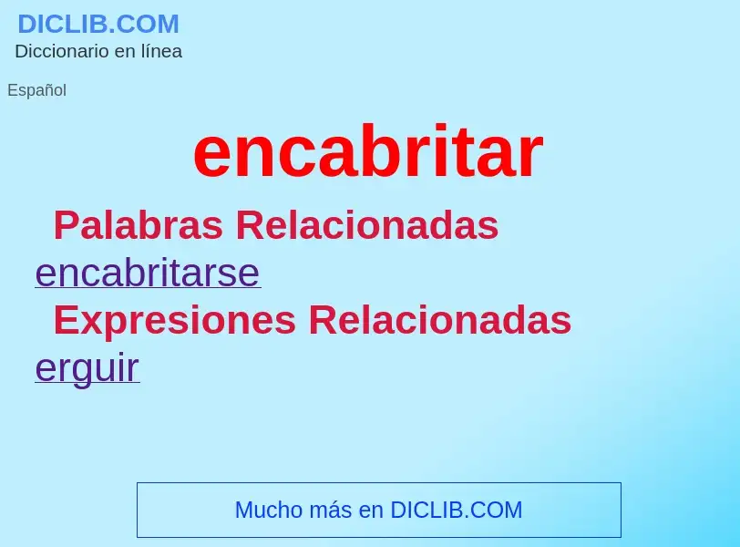 Wat is encabritar - definition