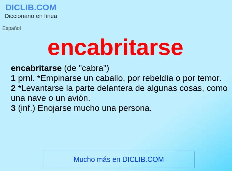 Was ist encabritarse - Definition