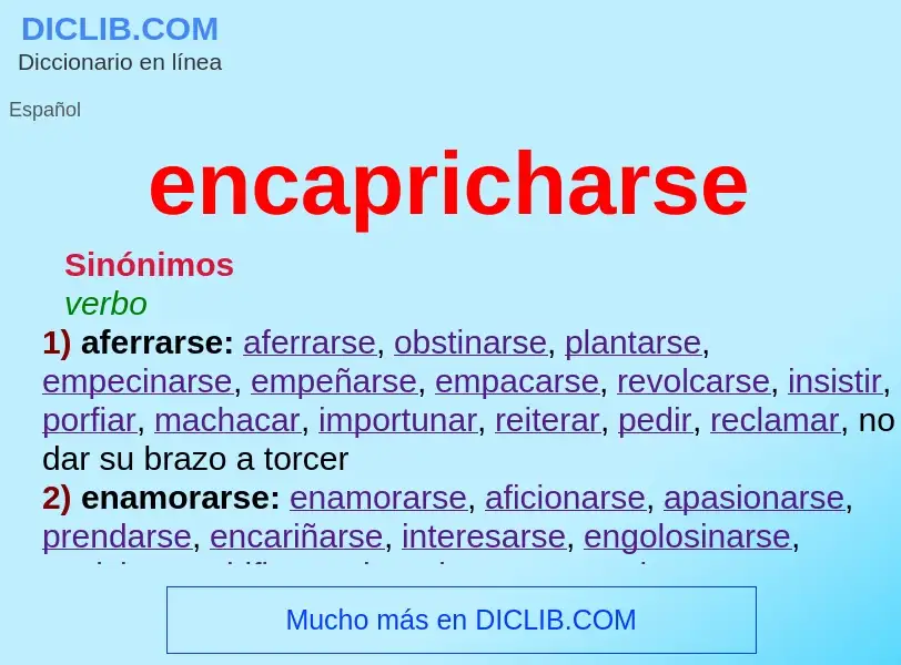 Wat is encapricharse - definition