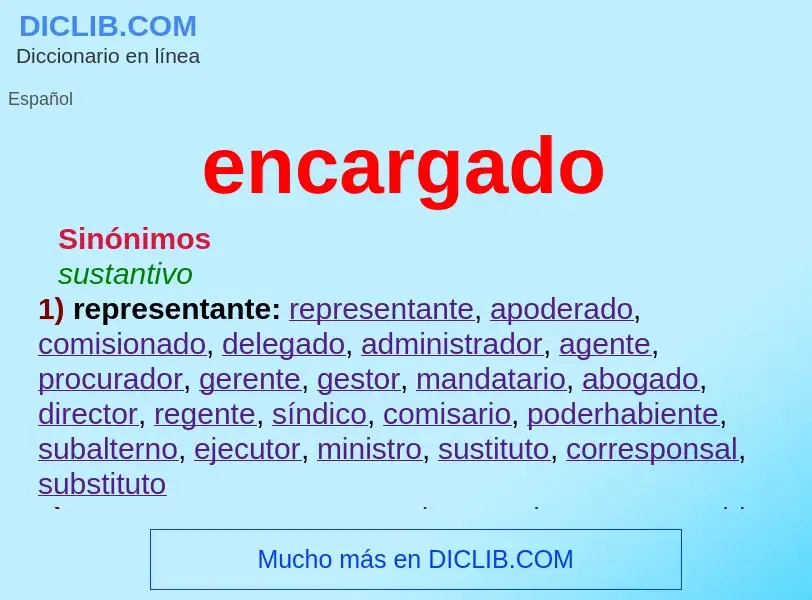 What is encargado - definition