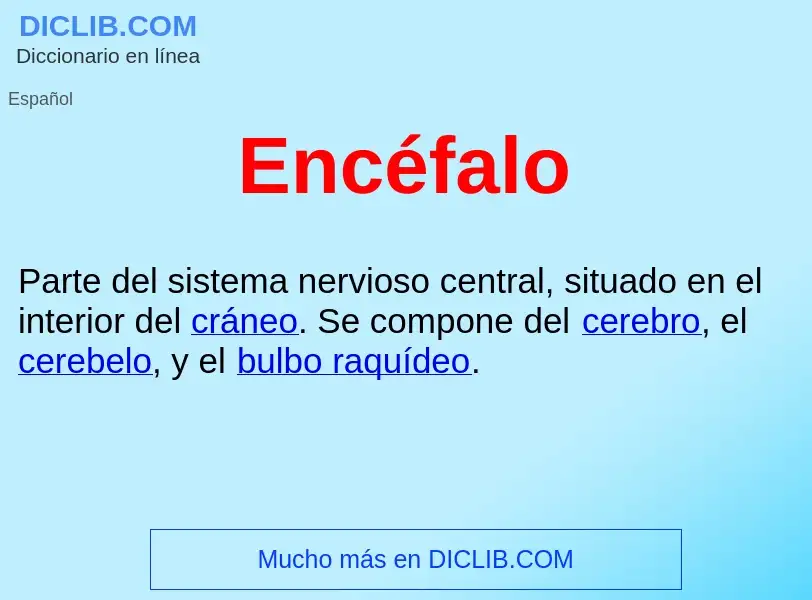 Was ist Encéfalo  - Definition