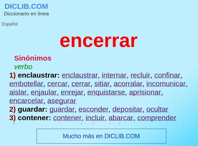 Wat is encerrar - definition