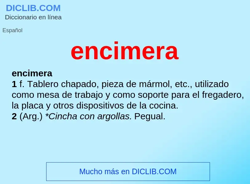 What is encimera - definition