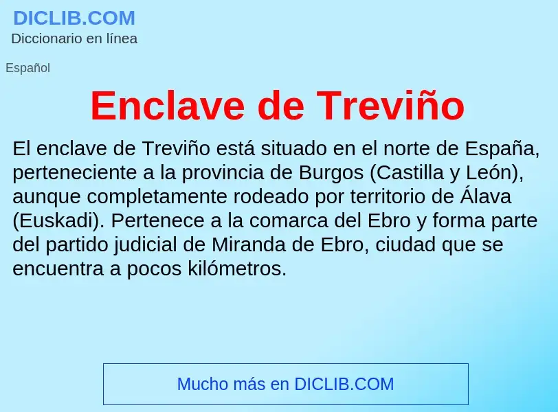 What is Enclave de Treviño - meaning and definition