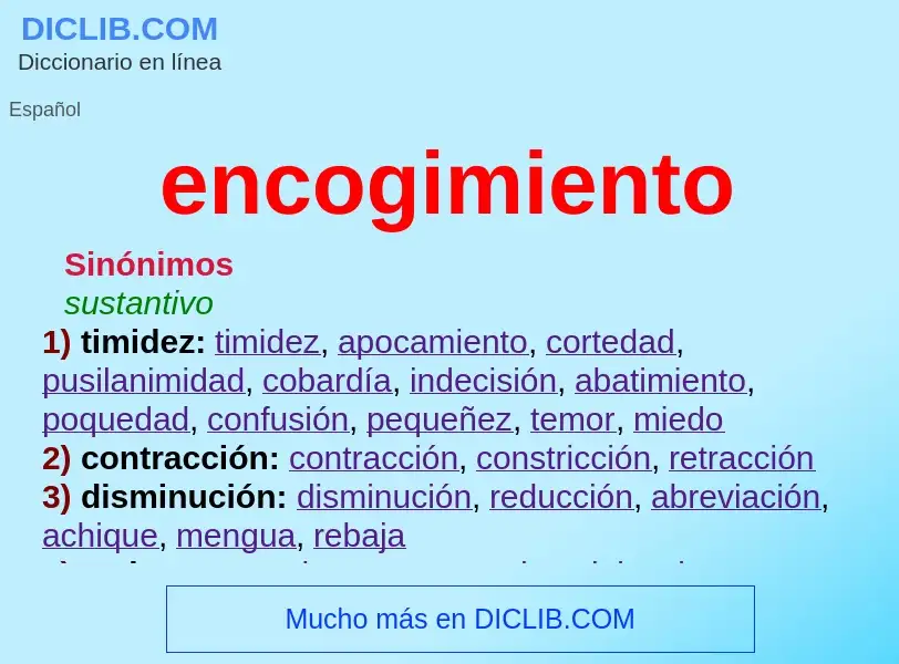 Was ist encogimiento - Definition